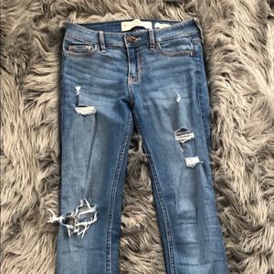 Hollister ripped light wash jeans